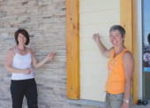 Laura Chernowski and Kandace Kerr are proud to show the improvements businesses have invested in under this project.