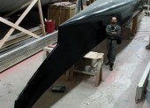 The canoe's shape is based on the cedar dugout canoes the Tsimshian historically used for fishing and trade expeditions.
