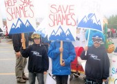 Shames Mountain is celebrating over twenty years of operation in its idyllic location between Terrace and Prince Rupert in Northwest British Columbia. The mountain is known for its 'drop dead views' and more snow than any other lift-served ski area in North America.  (photo by Friends of Shames)