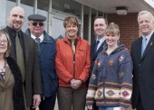 Community leaders and elected officials gathered for the funding announcement for infrastructure funding that was enabled by the feasibility study work previously completed under this project.