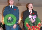 The Legion has replaced the deteriorating siding on their building in order to become a more appealing venue for fundraising organizations within the community. Here, a cadet is pictured with former Mayor Evan Saugstad at Remembrance Day ceremonies at the Legion. (photo by Chetwynd Echo) The Legion has replaced the deteriorating siding on their building in order to become a more appealing venue for fundraising organizations within the community. Here, a cadet is pictured with former Mayor Evan Saugstad at Remembrance Day ceremonies at the Legion. (photo by Chetwynd Echo)