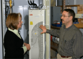 Janine North, Northern Development CEO learns about industrial control products while visiting GLC Controls Inc.