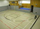 The new floors and stage demonstrate the multipurpose nature of the community hall within the community.