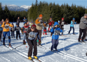 A friendly race kicks off at the Onion Lake Ski Trails!