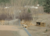 The new baseball field after installation of new structures and fencing.