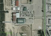 Aerial shot of the Exhibition Park.