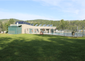 Hudson's Hope installedThe District of Hudson's Hope solar heating system supplies eighty per cent of the pool's energy requirements and has ensured a constant source of heat for the pool. The project has reduced heating costs for the District with substantial annual cost savings of approximately nine percent in the first year.solar panels to heat the community outdoor pool.l Hudson's Hope installedThe District of Hudson's Hope solar heating system supplies eighty per cent of the pool's energy requirements and has ensured a constant source of heat for the pool. The project has reduced heating costs for the District with substantial annual cost savings of approximately nine percent in the first year.solar panels to heat the community outdoor pool.l