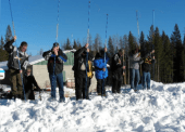 The South Cariboo Search and Rescue team practices rescue techniques at the newly renovated Horse Lake Training Facility.