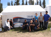 School of Exploration and Minning students gather to celebrate the beginning of Phase 2 of the expansion of the Northwest Community College School of Exploration and Mining. In this phase, new simulation equipment was purchased to provide exploration training to students. School of Exploration and Minning students gather to celebrate the beginning of Phase 2 of the expansion of the Northwest Community College School of Exploration and Mining. In this phase, new simulation equipment was purchased to provide exploration training to students.