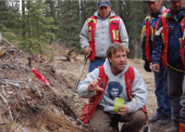 Exploration Field Assistant students learning about soil sampling.