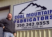 Willy Manson, owner of Coal Mountain Fabricators at his new welding and fabrication facility in Tumbler Ridge.