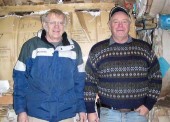 Recycling and waste reduction have been a key priority for the Regional District of Bulkley-Nechako for many years, as the regional district has provided financial support within communities throughout the region. This photo depicts Art Mortenson and Ernie Harding, two hands-on directors of the Smithers and Area Recycling Society which has been supported by the regional district over the years. (archive photo by Highway 16 Magazine)