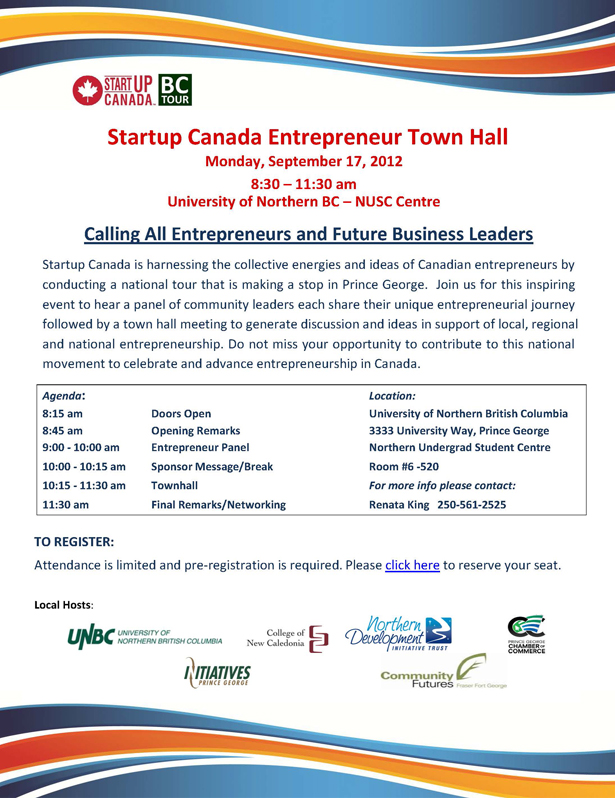Startup Canada Entrepreneur Town Hall