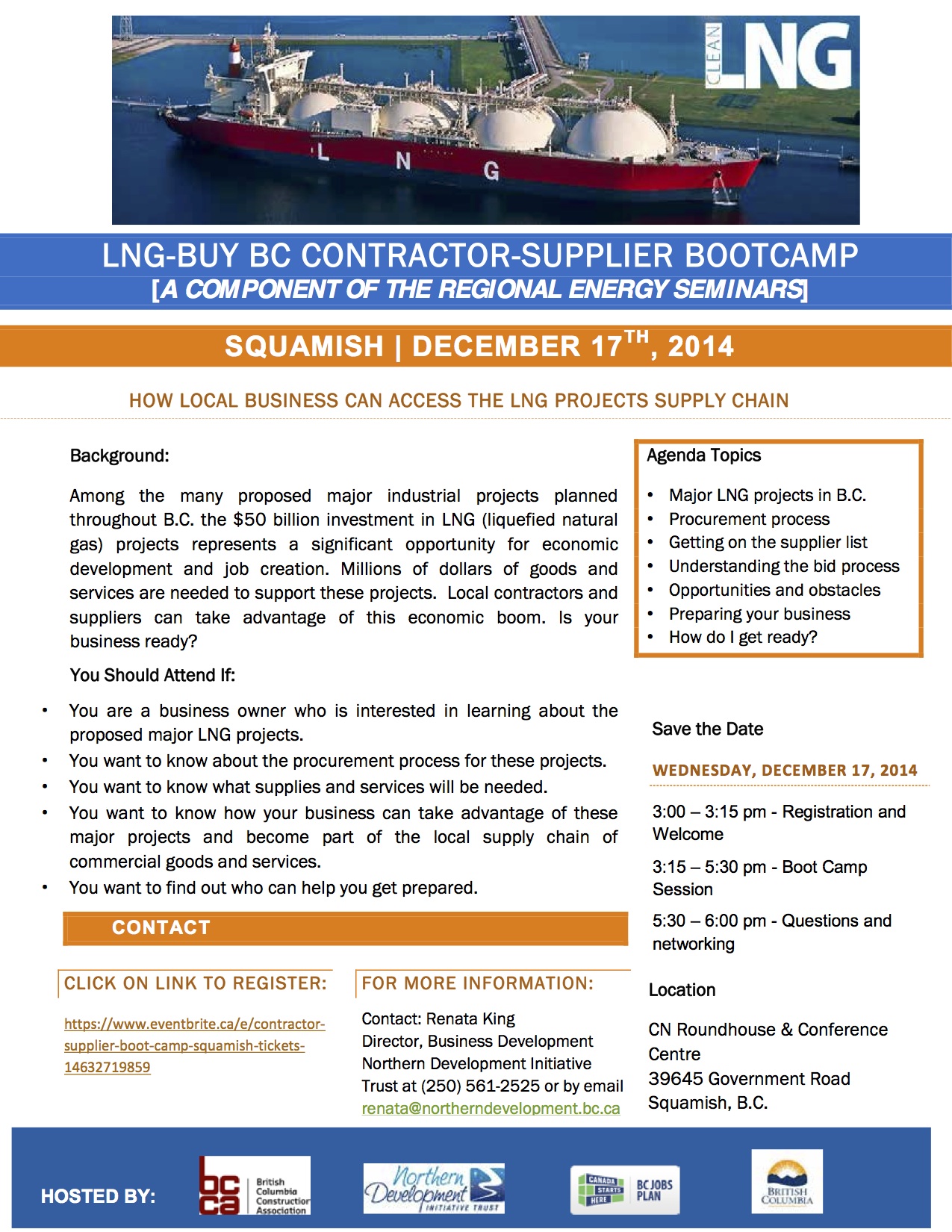 LNG Bootcamp Invite Fort St John-November 4 2014